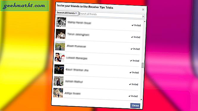 Hoe alle vrienden op Facebook-pagina in Chrome uitnodigen