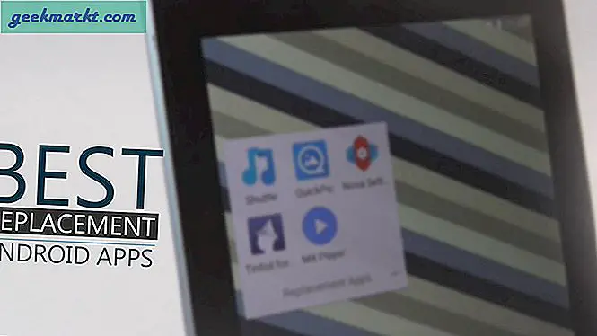 Betere vervangende apps voor Android (tabel)