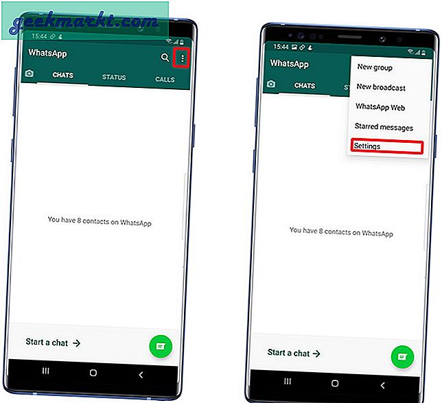 Vingerafdrukvergrendeling inschakelen op WhatsApp voor Android