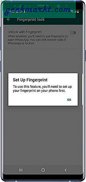 WhatsApp heeft eindelijk extra beveiliging toegevoegd voor Android-gebruikers. U kunt een vingerafdruk gebruiken om uw WhatsApp native te vergrendelen. Hier is hoe u het instelt.