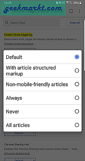 bekijken, gewoon, modus, volledig, sluiten, mobiel, uitschakelen, ssimplified, tssimplified, wil, functie, opties, standaard, tsearch, vlag