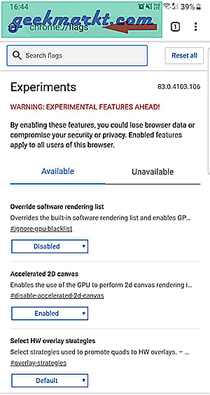 Hoe u de pop-up 'Vereenvoudigde weergave weergeven' in Chrome op Android uitschakelt