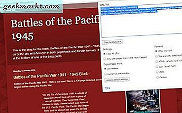 Snel meerdere URL's van meerdere pagina's kopiëren in Google Chrome, Firefox en Opera