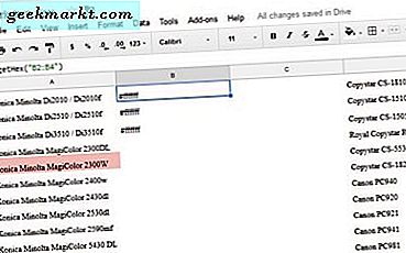 Filteren op kleur in Google Spreadsheets