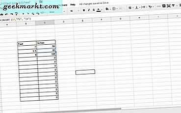 Voeten converteren naar inches in Google Spreadsheets