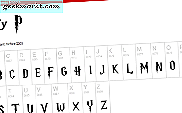 Waar vind je het Harry Potter lettertype