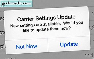 Wat is de "Carrier Settings Update" op de iPhone