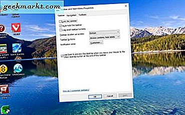 Hoe de Windows 10 taakbalk te verbergen