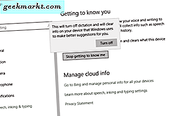 Hoe Cortana uit te schakelen in Windows 10