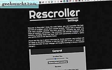Hoe u de schuifbalk van Google Chrome kunt aanpassen